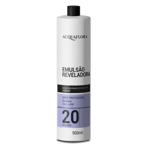Acquaflora Emulsão Reveladora 20 Volumes 900ml textura cremosa condicionamento capilar