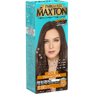 Maxton Coloração Permanente 6.81 Marrom Acinzentado 125g cobertura total brilho sofisticado