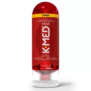 Gel Lubrificante Íntimo K-Med Hot 200ml aquecimento prazeroso hidratante