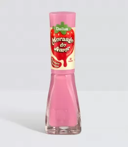 Esmalte Dailus Morango do Amor Brigadeiro de Morango 8ml brilho intenso secagem rápida