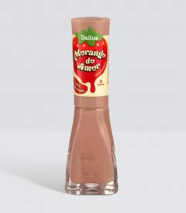 Esmalte Dailus Morango do Amor Leite Condensado 8ml brilho intenso secagem rápida