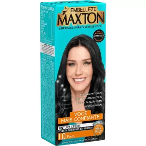 Maxton Coloração Creme 1.0 Preto 125g hidratante brilho intenso