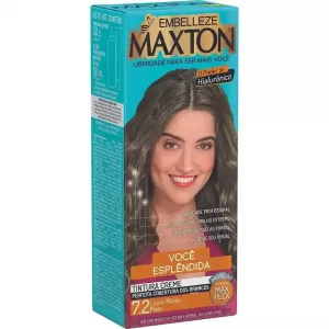 Maxton Tintura Creme 7.2 Louro Médio Mate 125g cobertura total brilho natural