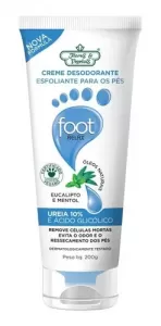 Flores & Vegetais Creme Esfoliante Pés Uréia Ácido Glicólico 200g hidratante renovador
