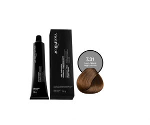Acquaflora Coloração Creme 60g 7.31 Louro Natural Bege Dourado cobertura uniforme brilho intenso