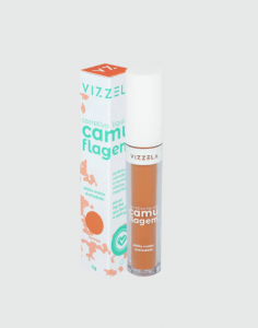 Vizzela Corretivo Líquido Camuflagem Laranja 5g cobertura intensa textura leve