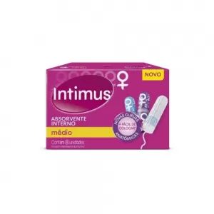 Intimus Absorvente Interno Médio 8 unidades cobertura dermoseda fluxo moderado