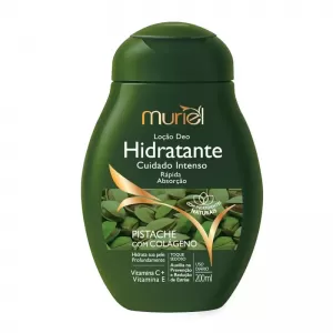 Muriel Loção Hidratante Corporal Pistache com Colágeno 200ml hidratante desodorante