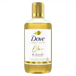 Dove Sabonete Líquido Óleo de Banho Glicerinado 240ml hidratante nutritivo