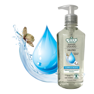 Flores & Vegetais Sabonete Líquido Neutro Pele Sensível 310ml suave hidratante