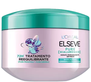 Elseve Máscara de Tratamento Reequilibrante Pure Hialurônico 300g hidratante reparador