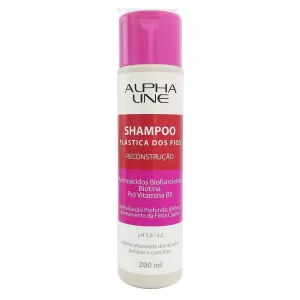 Shampoo Plástica dos Fios Alpha Line 300ml reconstrutor disciplinante