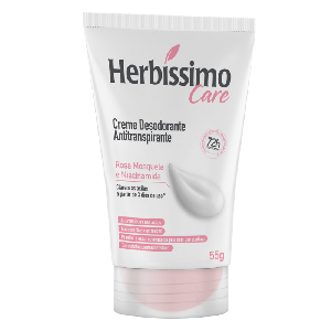 Creme Desodorante Antitranspirante Herbíssimo Rosa Mosqueta 55g hidratante regenerador