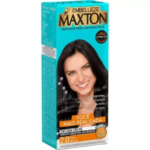 Maxton Coloração Creme 2.0 Preto 125g hidratante brilho intenso