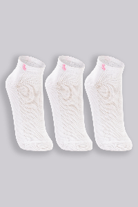 Kit 3 Meias Lupo Cano Curto Feminina Tamanho M branca conforto ajuste