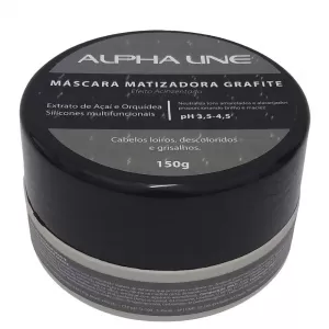 Máscara Matizadora Grafite Alpha Line 150g cabelos loiros grisalhos descoloridos
