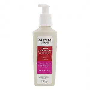Creme Potencializador Alpha Line Plástica dos Fios 150g reconstrutor brilho-intenso