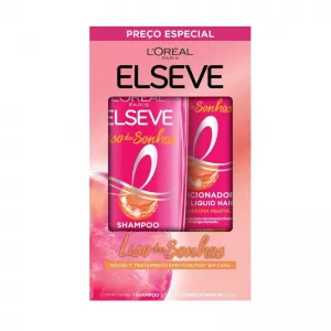 Elseve Kit Shampoo 375ml Condicionador 170ml Liso dos Sonhos Super Alinhador nutritivo antifrizz