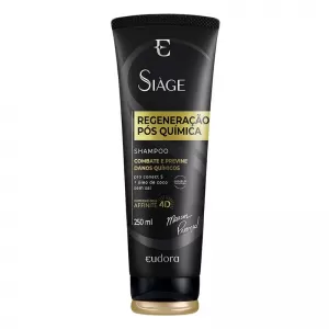 Eudora Siàge Shampoo Regeneração Pós-Química 250ml fortalecedor regenerador