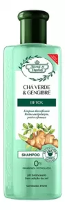 Flores & Vegetais Shampoo Detox Capilar Chá Verde Gengibre 310ml purificante revitalizante