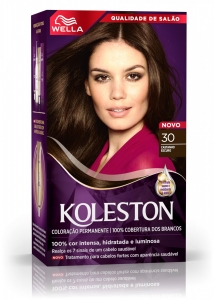 Koleston Tintura 30 Castanho Escuro 125g hidratante nutritiva