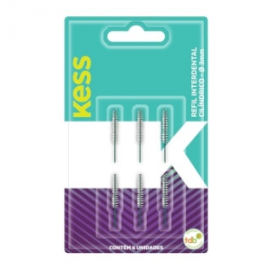 Kess Escova Interdental Cilíndrico Refil 1 unidade limpeza interdental proteção gengival