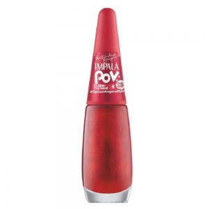 Esmalte Top Coat Perolado Vermelho Impala Zerei a Trend Coleção POV