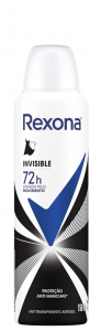 Desodorante Antitranspirante Rexona Women Invisible Aerosol 150ml proteção sem manchas prolongada