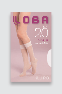 Meia feminina 3/4 tamanho único conforto leve compressão cor natural