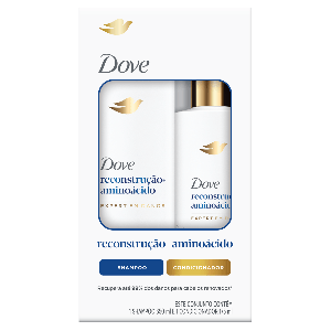 Kit Dove Reconstrução Aminoácido Shampoo 350ml Condicionador 175ml fortalecedor reparador