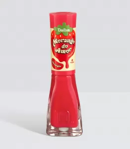 Esmalte Dailus Morango do Amor Morangão 8ml brilho intenso secagem rápida
