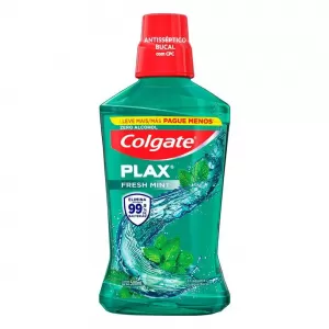 Enxaguante Bucal Colgate Plax Fresh Mint 500mL antisséptico refrescante