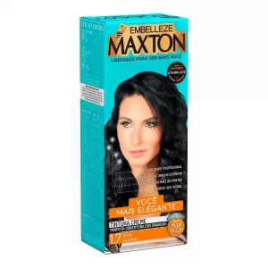 Maxton Coloração Creme 1.7 Preto Azulado 125g hidratante brilho intenso