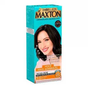 Maxton Coloração Creme 3.0 Castanho Escuro 125g hidratante brilho intenso