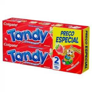 Kit 2 Gel Dental Infantil Colgate Tandy Morango 50g anticáries divertido
