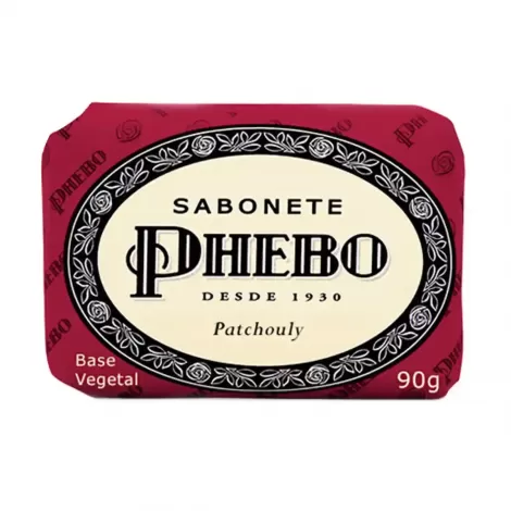 Phebo Sabonete Barra Patchouly 90g hidratante amadeirado