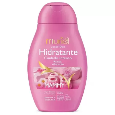 Muriel Loção Hidratante Corporal Mammy 200ml hidratação elasticidade