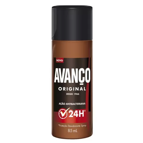 Desodorante Avanco Original Spray 24h 85ml proteção antibacteriana fragrância discreta