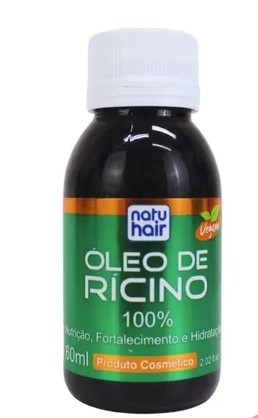 Óleo de Rícino Natu Hair 60ml hidratação crescimento