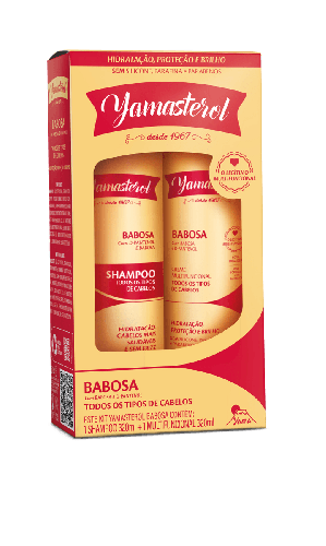 Kit Yamasterol Babosa Shampoo Creme 320ml hidratação brilho
