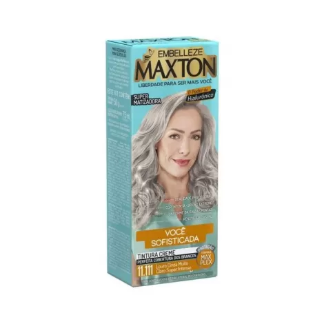 Maxton Tintura Creme 11.111 Louro Cinza Muito Claro Super Intenso 125g cobertura total brilho luminoso