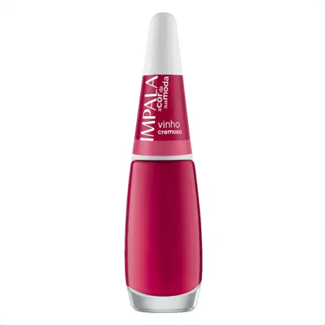 Esmalte Cremoso Impala Vinho 7,5ml duradouro elegante
