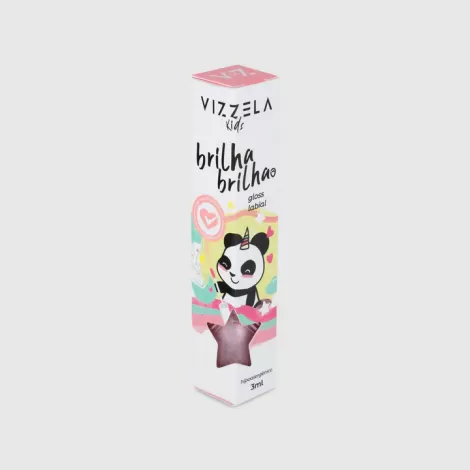 Vizzela Gloss Brilha Brilha Estrelinha 3ml infantil holográfico hidratante