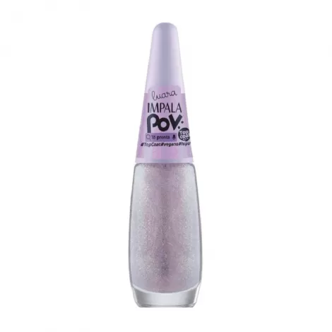 Esmalte Impala POV Tô Pronta – Top Coat Glitter, Vegano, Alta Durabilidade