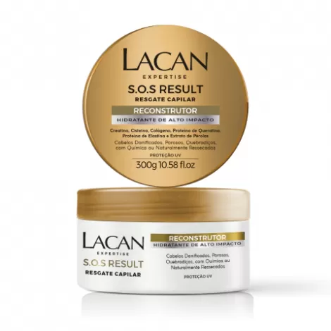 Máscara Reconstrutora Lacan SOS Result 300g nutritiva fortalecedora