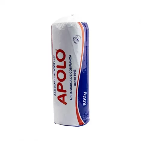 Algodão Apolo Rolo Hidrófilo 500g macio absorvente