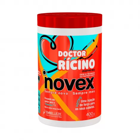 Creme Tratamento Novex Doctor Rícino 400g hidratação reparação