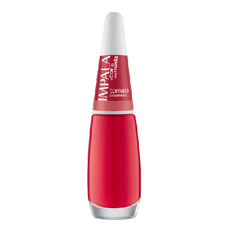 Esmalte Impala Cremoso Tomate 7,5ml alta cobertura brilho intenso