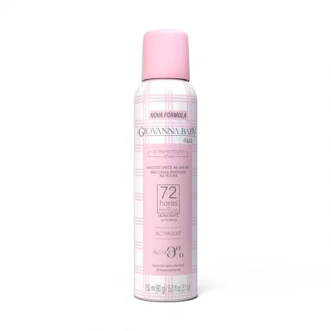 Desodorante Giovanna Baby Classic Aerosol 72h 150ml proteção intensa hidratação suave