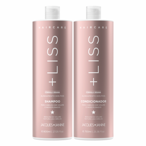 Jacques Janine Kit Hair Care Liss Shampoo 800ml Condicionador 750ml alinhante antifrizz